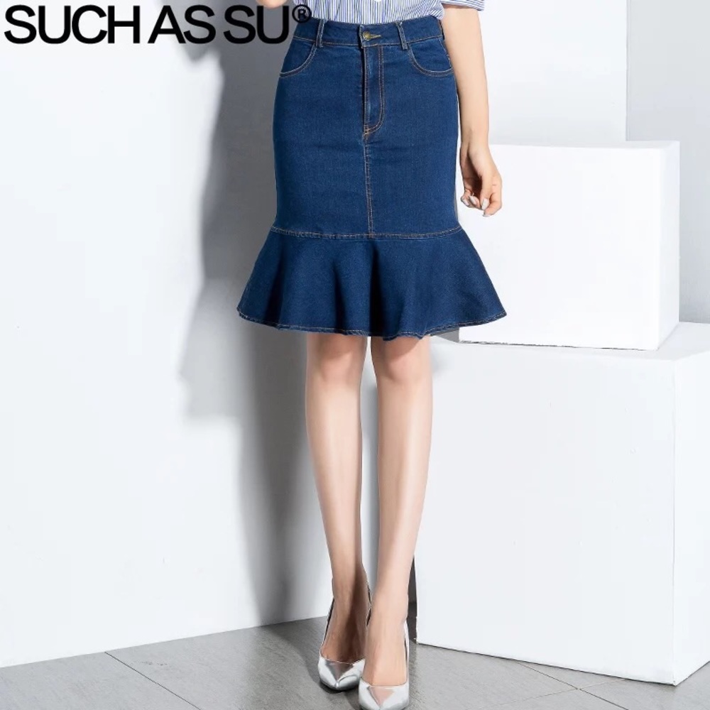 Denim Skirts Womens